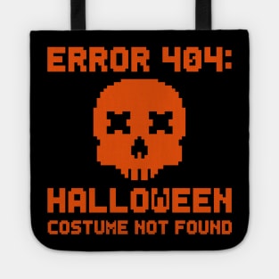Error 404 Halloween Costume Not Found Skull Tote