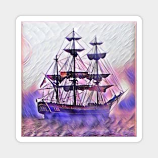 Pirate Ship Graphic Art Design | Digital Art | Painting Magnet