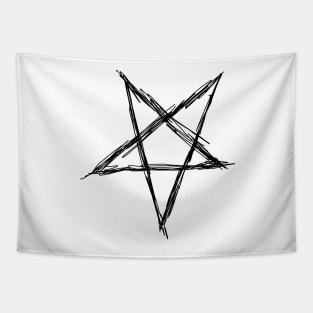 Pentagram (black) Tapestry