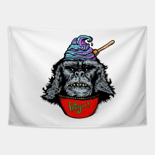 Chilled Monkey Brains Frogurt Indiana Jones Simpsons Mashup Tapestry