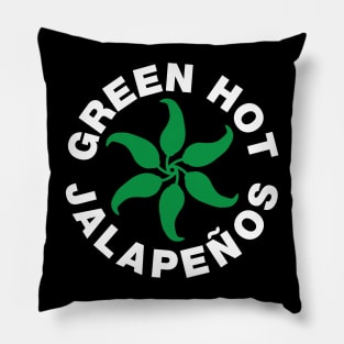 Green Hot Jalapeños Pillow