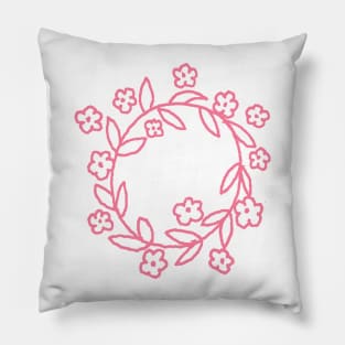 Cherry Blossom Wreath Pillow