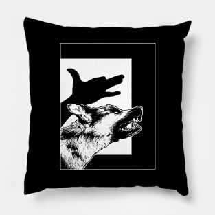 Shadow Dog Dark Pillow