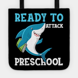 Kids Shark Ready To Attack preschool First Day of School Tote