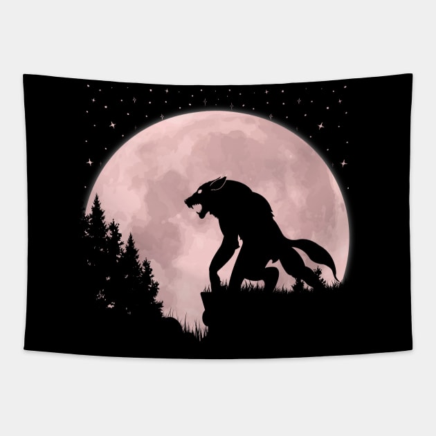 Werewolf Moon Tapestry by Tesszero