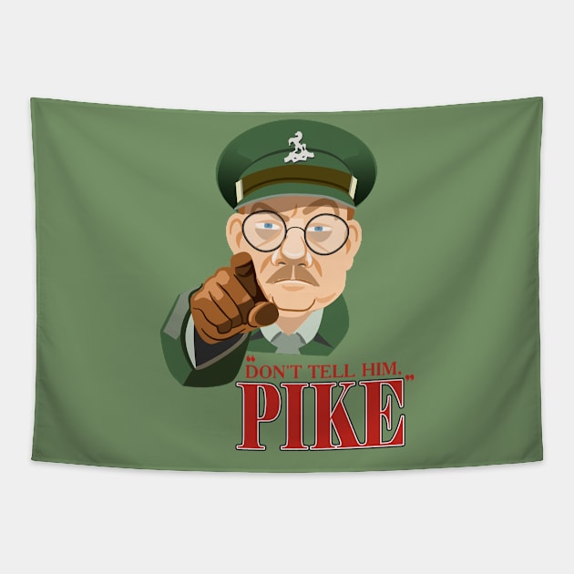 Dad's Army Don't Tell Him, Pike Tapestry by Nik Afia designs