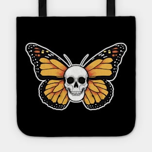 Skull Monarch Butterfly Tote