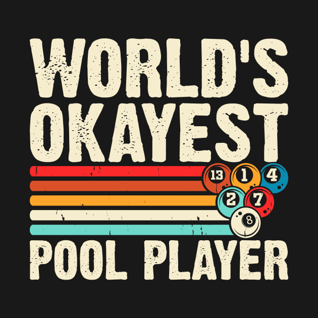 World's Okayest Pool Player T shirt For Women Man by QueenTees