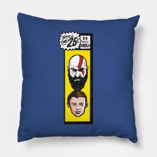 Comic book corner box - Kratos & Atreus God of War fan art Pillow