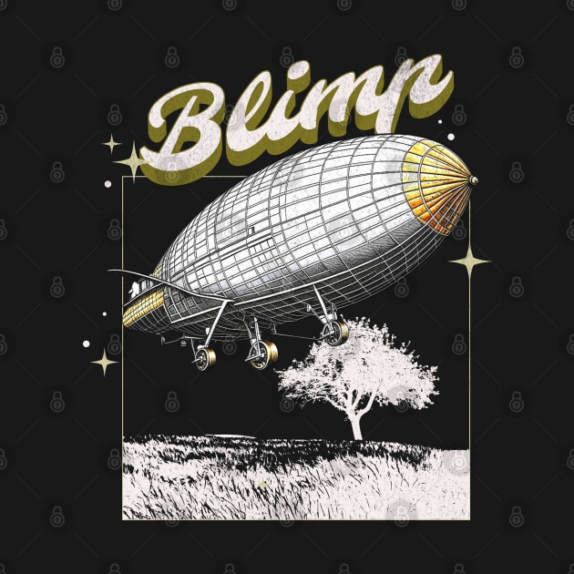 Retro Blimp Dirigible 60s 70s Vintage Airships by alcoshirts