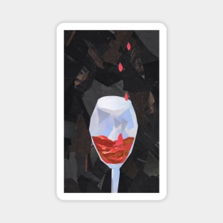 Blood Red Wine Magnet