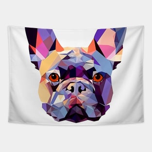 Geometric French Bulldog No. 2: Light (on a no fill background) Tapestry