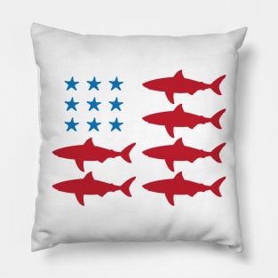 Shark &amp; Starfish American Flag Pillow