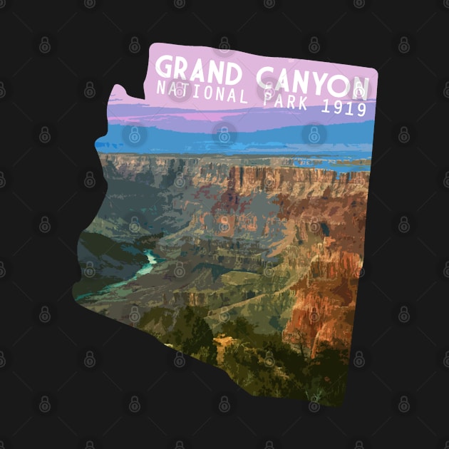 Grand Canyon Arizona map Grand Canyon photo Arizona tourism by BoogieCreates