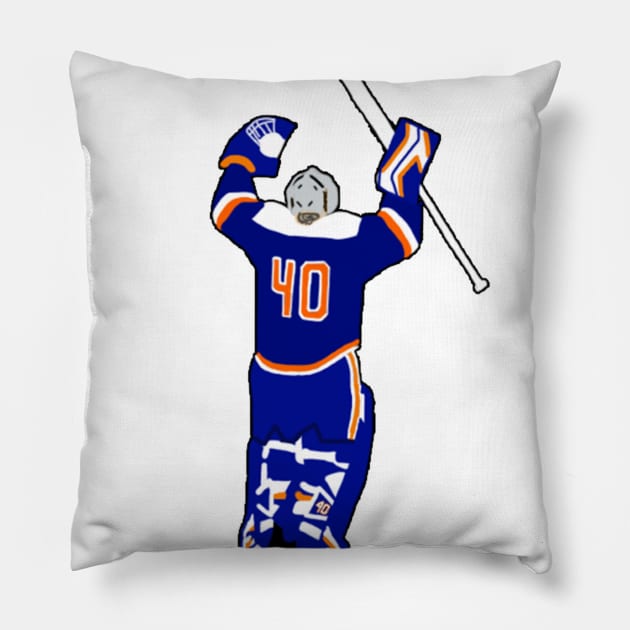 Thank You Robin Lehner Islanders Pillow by drive4five