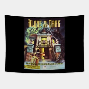 Alone In The Dark Art Night Tapestry