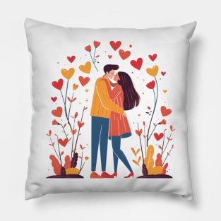 Valentine Romantic couple love birds Pillow