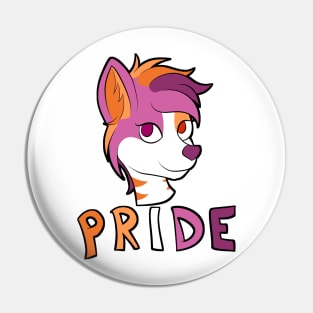 Lesbian Pride - Furry Mascot 1 Pin