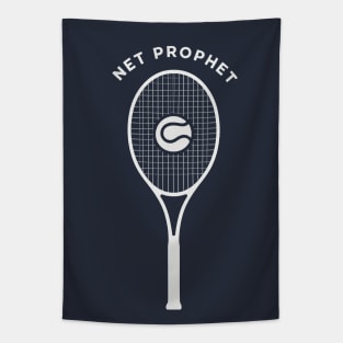 Net Prophet Tennis Graphic - Modern Sports Enthusiast Design Tapestry