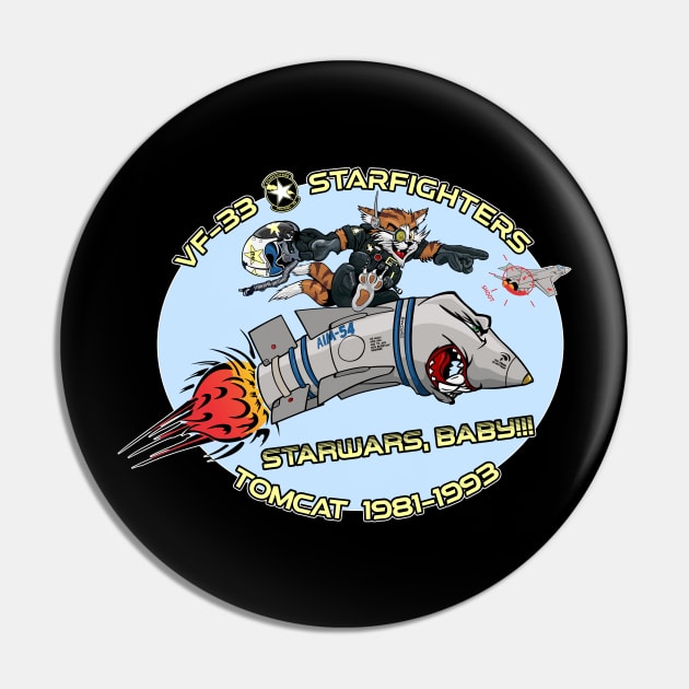 VF-33 Starfighters Nose Art Variation Pin by MBK