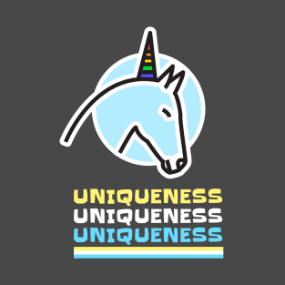 Rainbow Horn Unicorn Uniqueness T-Shirt