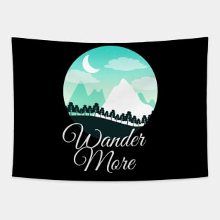 Wander More Hiker Nature Outdoor Hiking Tapestry