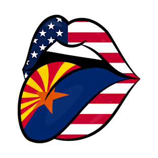 Arizona American Flag Mouth T-Shirt