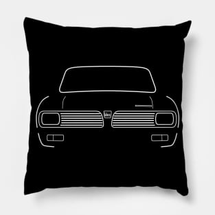 Triumph Toledo classic 1970s British car white outline graphic Pillow