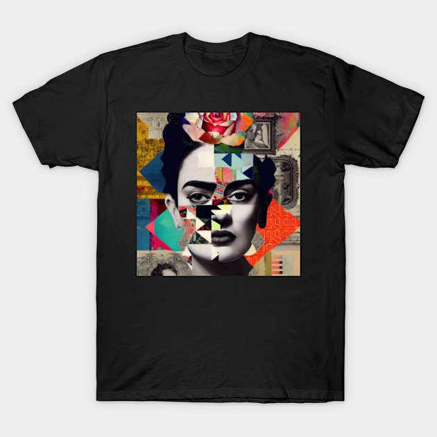 Frida Kahlo Collage Artwork - Frida Kahlo - T-Shirt | TeePublic