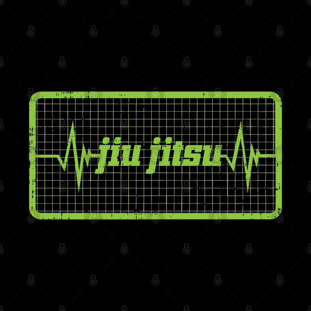 Jiu Jitsu Fighting Heartbeat Pulse by Shirtbubble