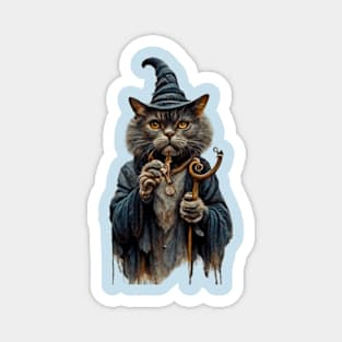 The keeper of secrets: A spellbinding design featuring a sorcerer cat who holds the mysteries of the universe. Magnet