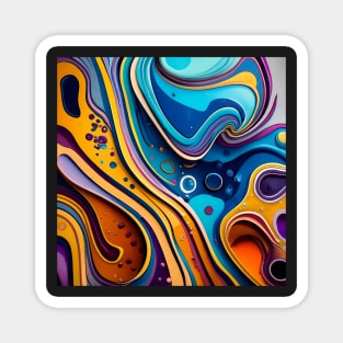 Abstract fluid art Magnet