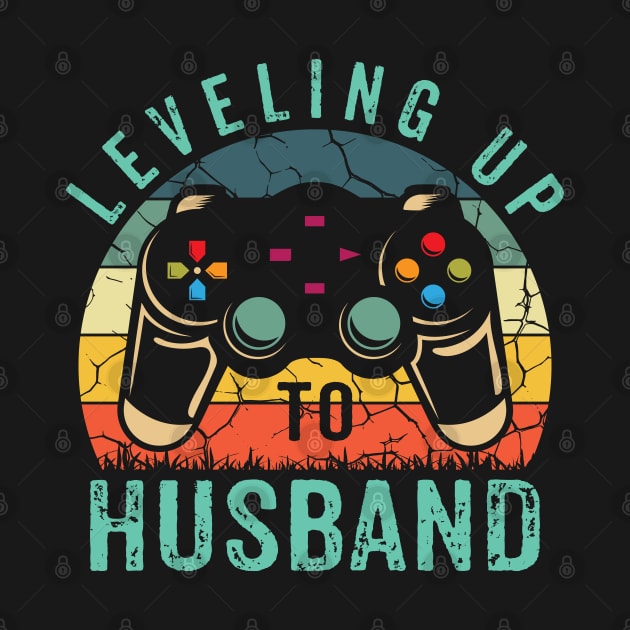 Vintage Leveling Up To Husband Funny Groom Video Game Lovers by Sowrav