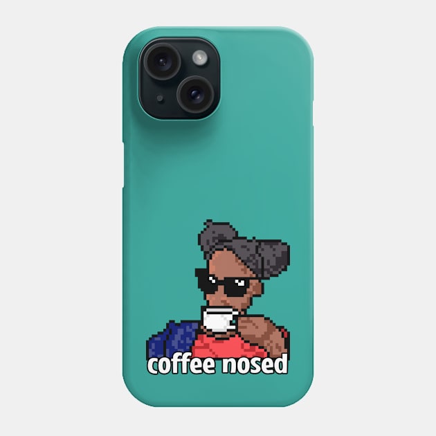 Pixel Art Coffee-Nosed Queen Attitude Design - Playful Style Phone Case by Fun Funky Designs