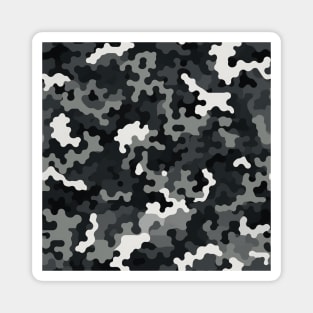 Grey Digital Camo Pattern Magnet