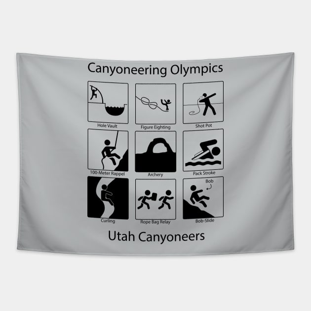 Utah Canyoneers 2019 Winner - Canyoneering Olympics (Dark) Tapestry by Utah Canyoneers