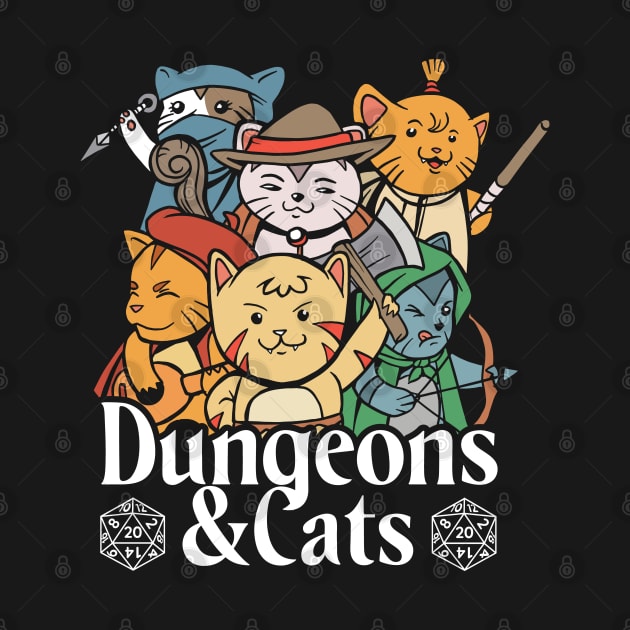 Funny Dungeons & Cats by HiFi Tees