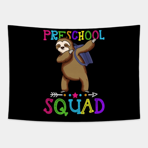 Sloth Team Preschool Squad Teacher Back To School Tapestry by kateeleone97023