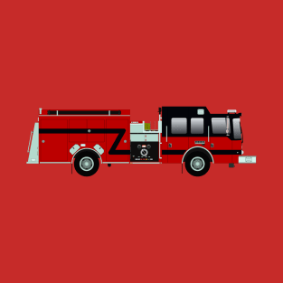 Red with Black Fire Engine T-Shirt