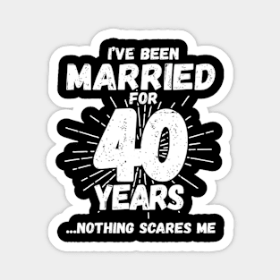 Married 40 Years 40Th Wedding Anniversary Magnet