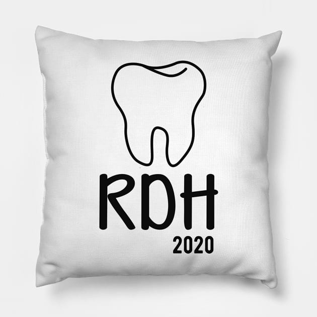 RDH 2020 - Registered Dental Hygienist 2020 Pillow by KC Happy Shop