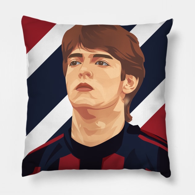 Ricardo Kaka In Vector Art Pillow by Hanafi