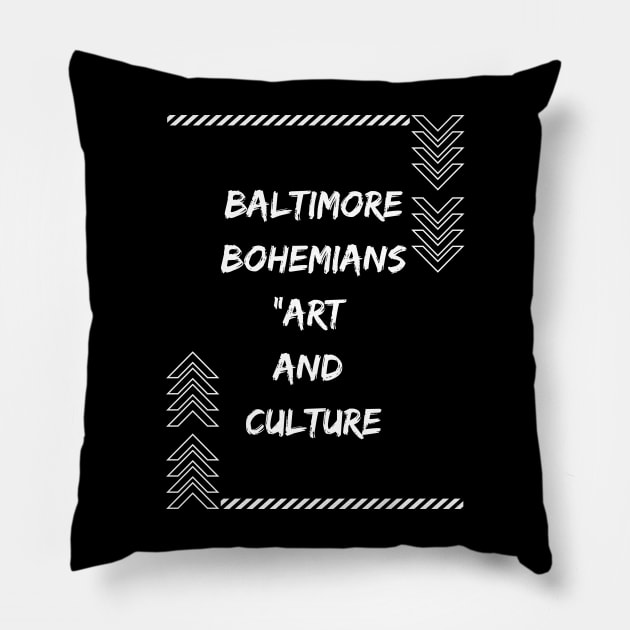 BALTIMORE BOHEMIANS ART AND CULTURE SET DESIGN Pillow by The C.O.B. Store