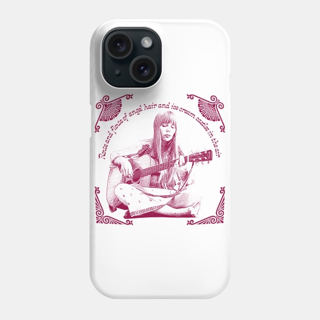 Joni Mitchell // Retro 1970s Style Fan Art Design Phone Case by DankFutura