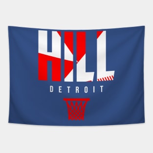 Hill Detroit Basketball Tapestry