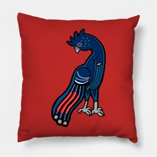 Standing Black Cockatoo Pillow