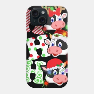 Ho Ho Ho Funny Christmas For Cow Lovers Phone Case