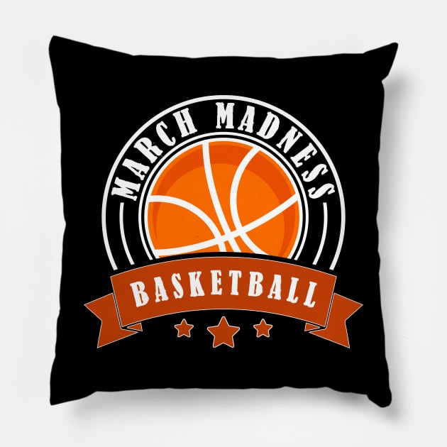 College basketball madness Pillow by Positively Petal Perfect 