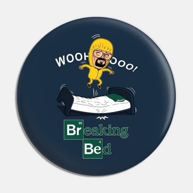 Breaking Bed Funny Cute Cartoon Parody Pin by BoggsNicolas