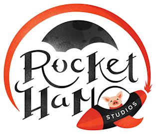 Rocket Ham Circle Logo Magnet